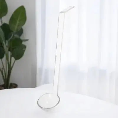 Long Handle Clear Plastic Serving Ladle Spoon Bent Tail Design Sauce Gravy Soup Buffet Scoop Ramen Soup Spoon Catering Scoop