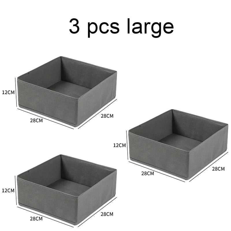 Drawer Organizer Non-woven Fabric Clothes Underwear Wardrobe Organizers Dividers Foldable Dresser Socks Closet Storage Baskets