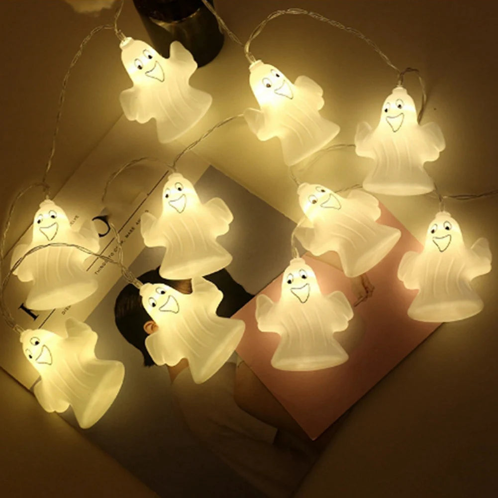 ETRT Halloween String Light Nightlight Mini Ghost Nightlight Small String Light for Halloween Decorative 1.5meter+10LED