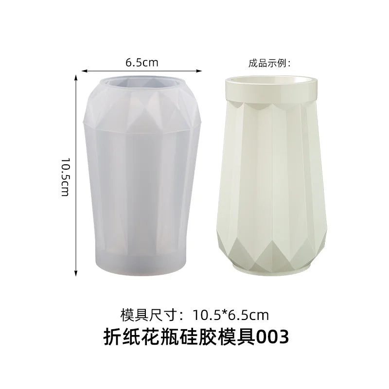 DIY Flower Pot Silicone Molds Cement Concrete Plaster Candle Jar Box Pottery Mould Handmade Planter Gardening Decor Clay Molds