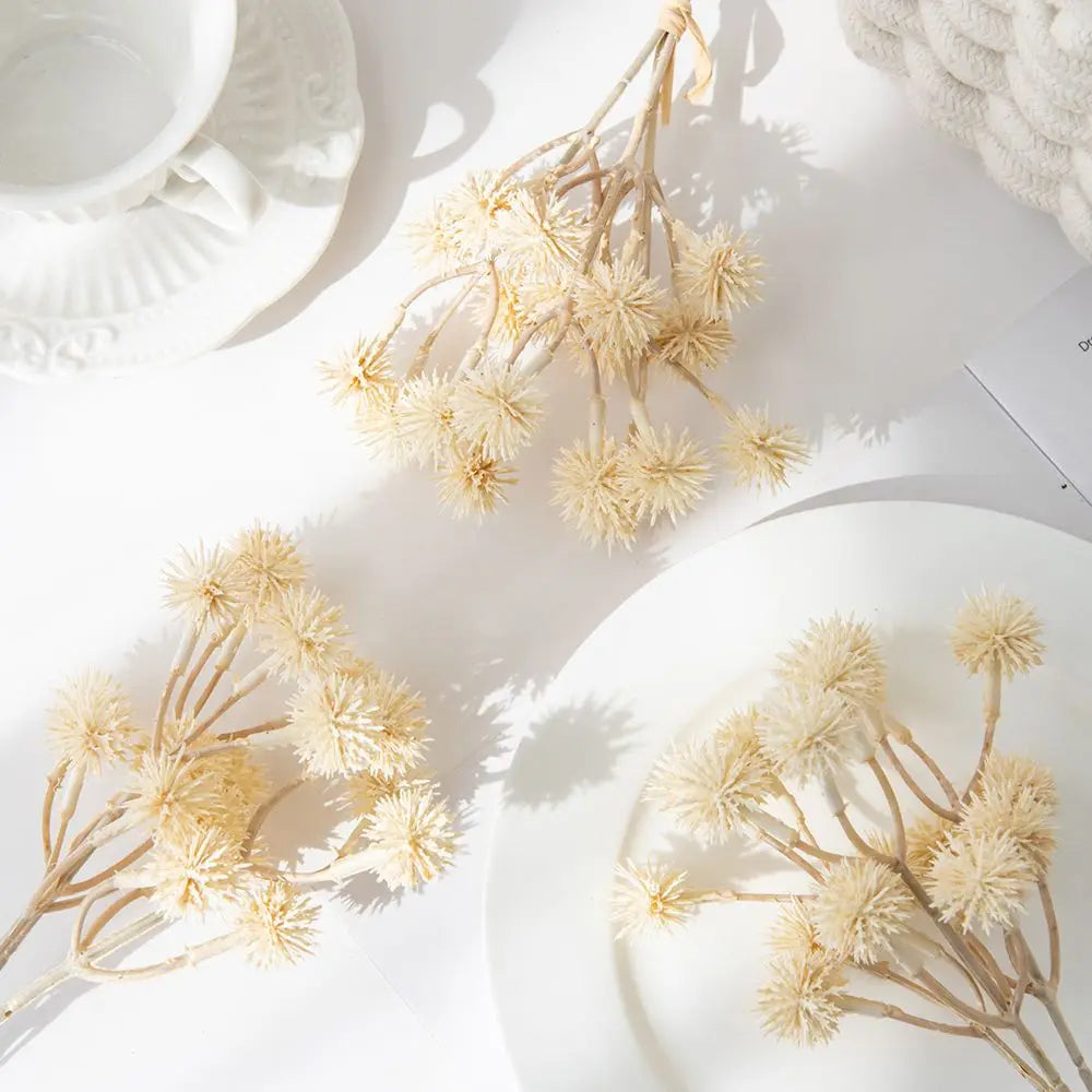 Artificial Plants Spike ball Hot sale Wedding Bride Bouquet Home Vase Garden Dining Table Indoor Outdoor Diy Gift Box Decor