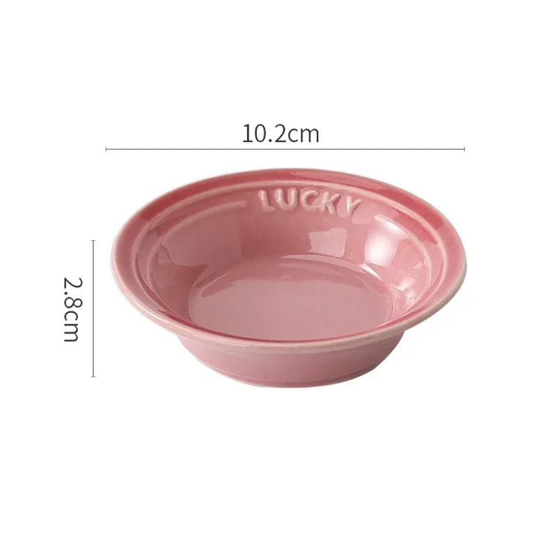 Ceramic Soy Sauce Dish Small Round Condiment Bowls for Sushi Appetizers Dipping Mini Appetizer Plates for Home Dining
