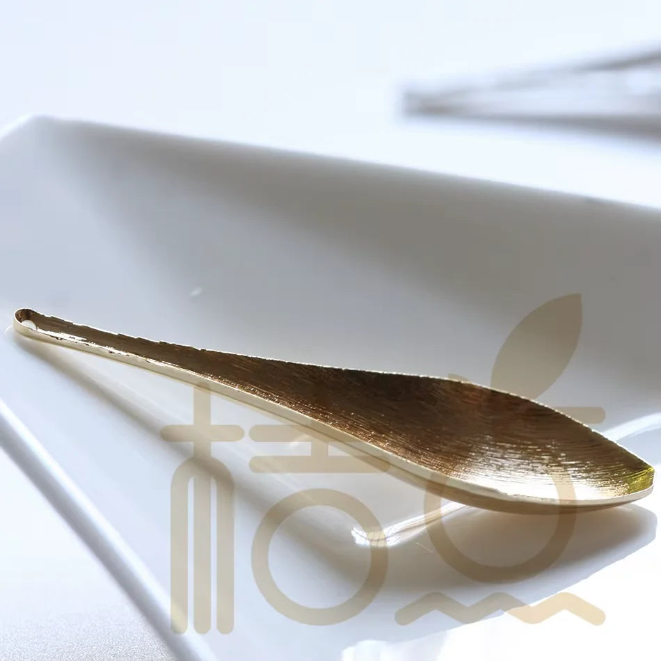 DIY Supply-Premium Plated Solid Brass Finding Brushed Spoon - 50x14mm (4332C)