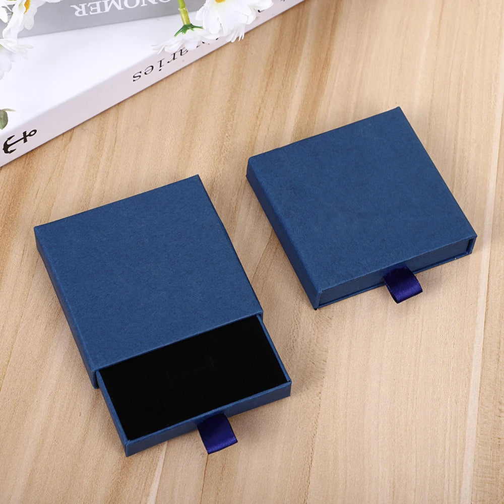 Drawer Jewelry Box For Ring Earring Necklace Bracelet Organizers Storage Cardboard Gift Boxes With Sponge Inside Packaging Boxes