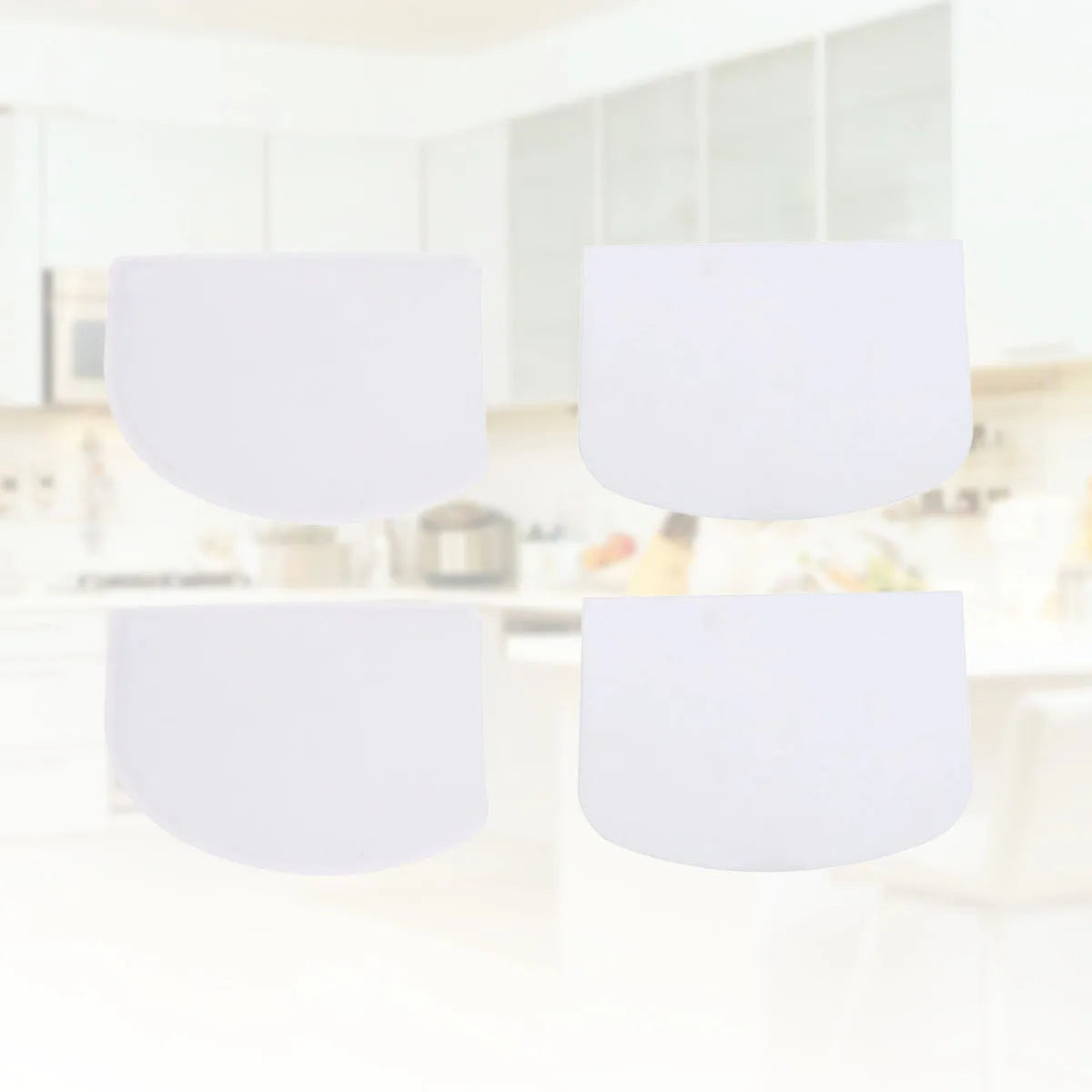 4Pcs Plastic Baking Scraper Set Multipurpose Dough Cutter Cake Cream Smoother Essential Kitchen Tool Baking Scraper