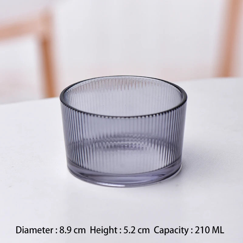 Glass Ice Cream Dessert Bowl Japanese Style Hammer Patterned Household Candy Snack Bowls High Quality Living Room Tableware