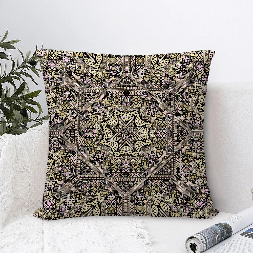 Persian Carpet Pattern Pillow Case Sofa Decorative Home Double-sided Printing Short Plush Cushion Cover Throw Pillow Cover Gifts
