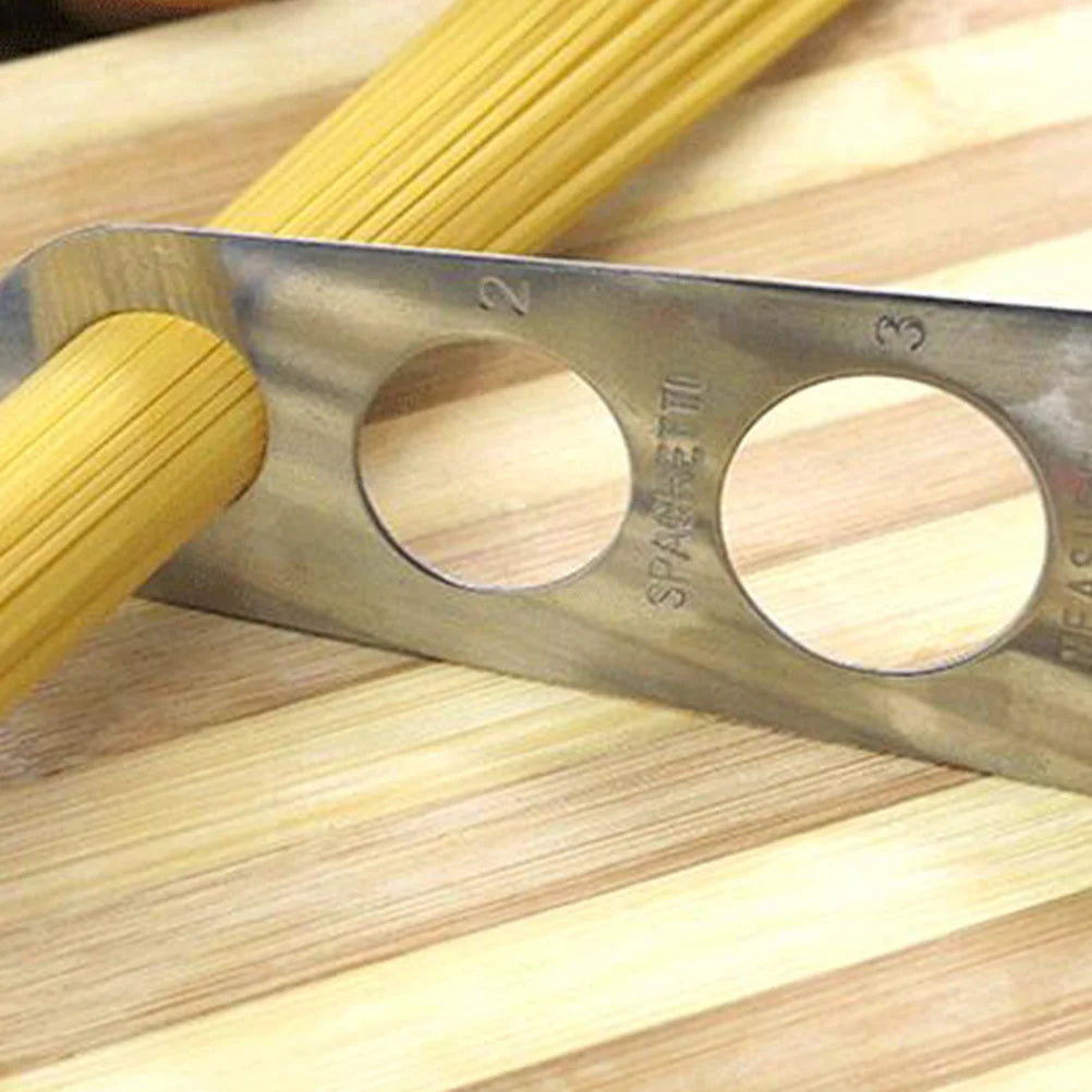 2pcs Spaghetti Measurer Stainless Steel 4 Hole Noodle Measuring Tool Kitchen Gadget For Pasta Portion Control Noodle Ruler