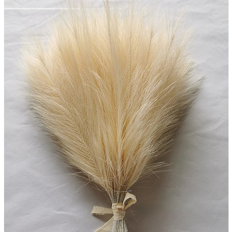 10Pcs Artificial Pampas Grass Bouquet for Home Bedroom Room Wedding Party Decoration Fake Plant Simulation Dried Flower Reed