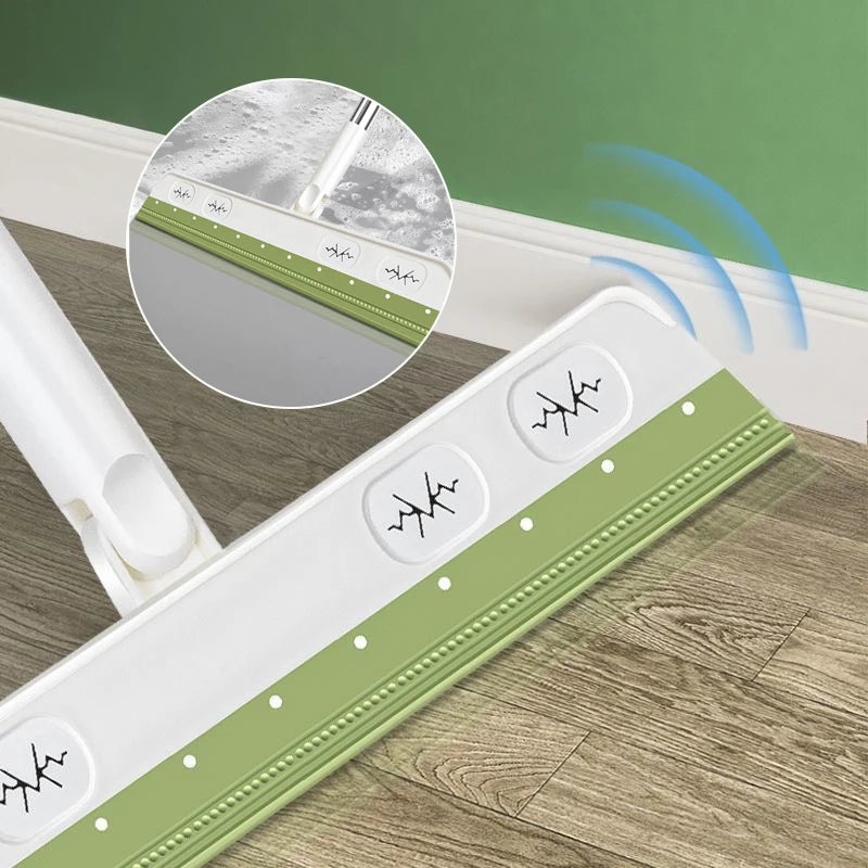 Cleaning Brush Long Handle Telescopic Magic Broom Silicone Floor Wiper Squeegee Strip Window Glass Household Bathroom Sweeping