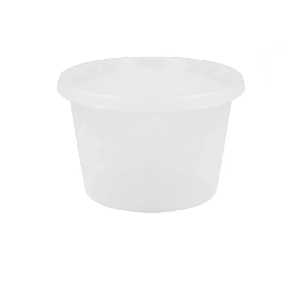 50Pcs Airtight Lid Food Storage Container Round BPA-Free Deli Containers Thickened Plastic Disposable Soup Cup Porridge
