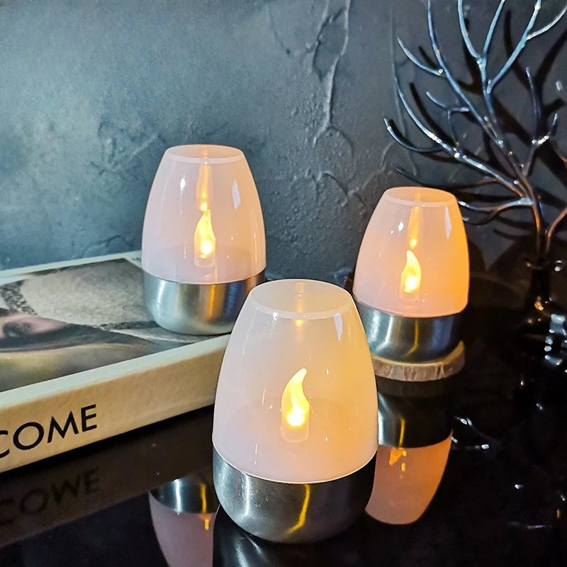 LED Solar Candles Light Flameless Rechargeable Night Light For Wedding Party Garden Decor Outdoor Waterproof Solar Candles Lamp