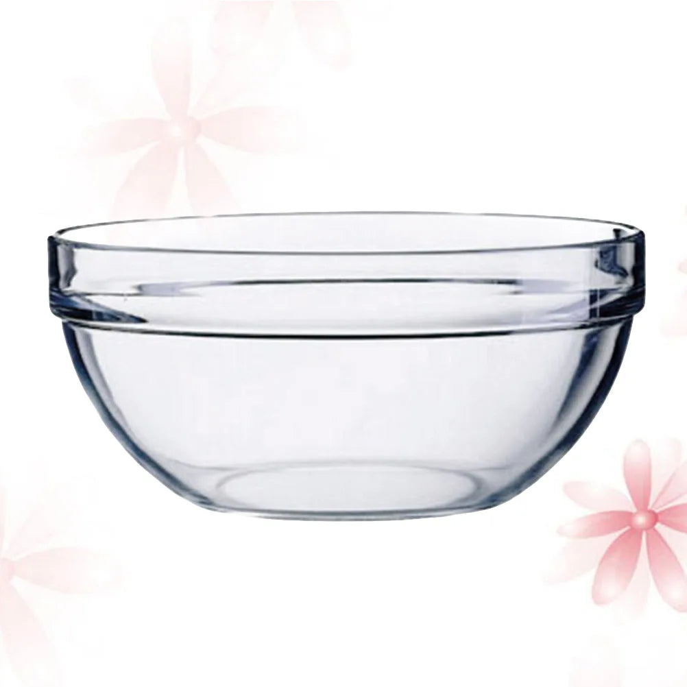 1Pcs Premium Acrylic Salad Bowl Scratch Resistant Round Transparent Bowl for Cold Food Serving 20x8.5cm Gatherings Receptions