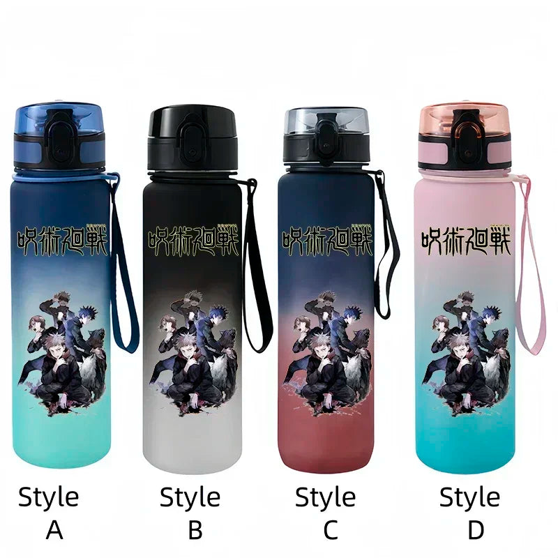 Jujutsu Kaisen Peripheral Cartoon Animation Water Bottle Sports Plastic Student Children Large Capacity 650ml Water Cup