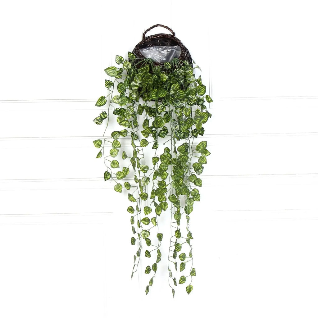 90cm Artificial Green Radish Wall Hanging Plant Rattan Home Living Room Decoration Background Wall Flower Vine Plant