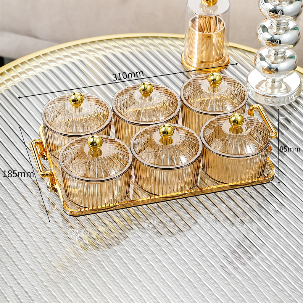 Platsic Caddy Serving Platter Condiment Tray Storage Container Dried Fruit Tray Fruit Snacks Serving Platter for Wedding Kitchen