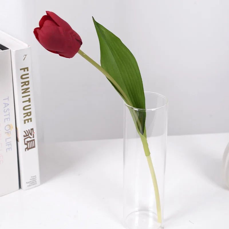 2pc 363cm High-end Hand Moisturizing Tulip Flower Flower Arrangement Bonsai Material Home Wedding Photography Props Artificial F