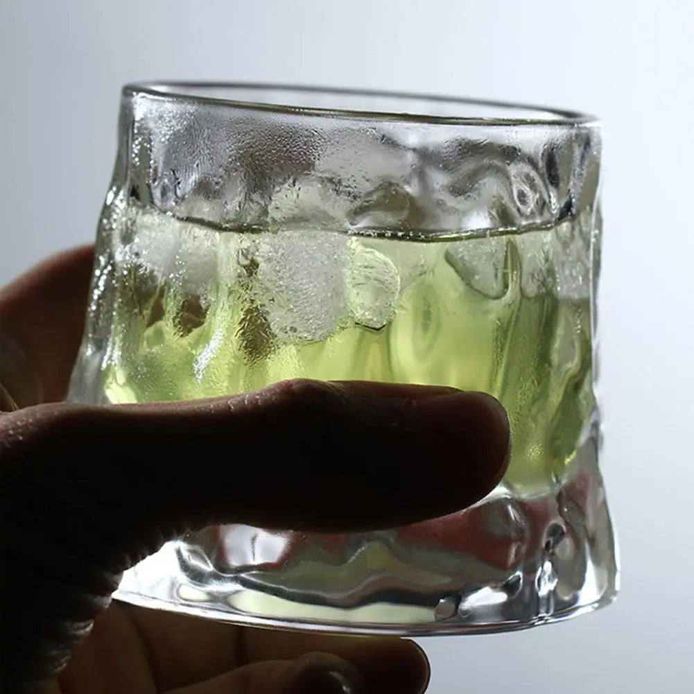 Glass Coffee Cup Whiskey Glass Liquor Spirits Wine Glass Japanese Style Drinking Glasses Transparent Tumbler Glass Mug Bar Cup