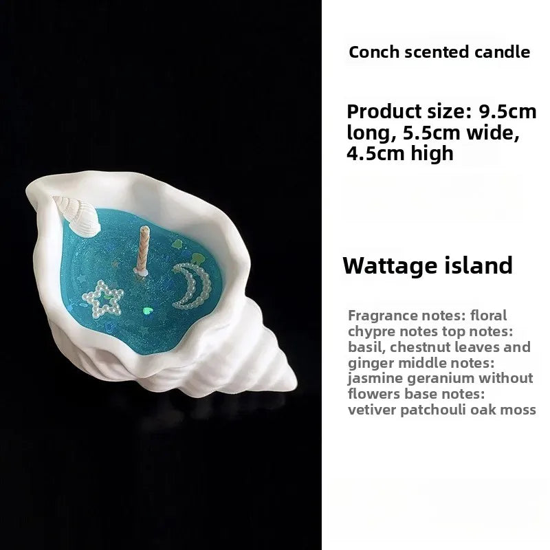 Creative Starfish Sea Shell Aromatherapy Candle Handmade Scented Candle Whirlpool Design for Relaxing Atmosphere