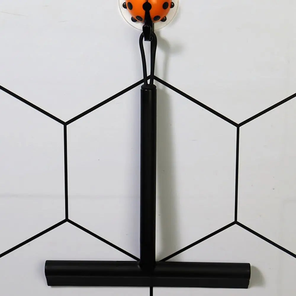 Labor-saving Silicone Shower Squeegee Scraper Plastic Cleaning Glass Clean Scraper Soft Black Washing Wiper Bathroom