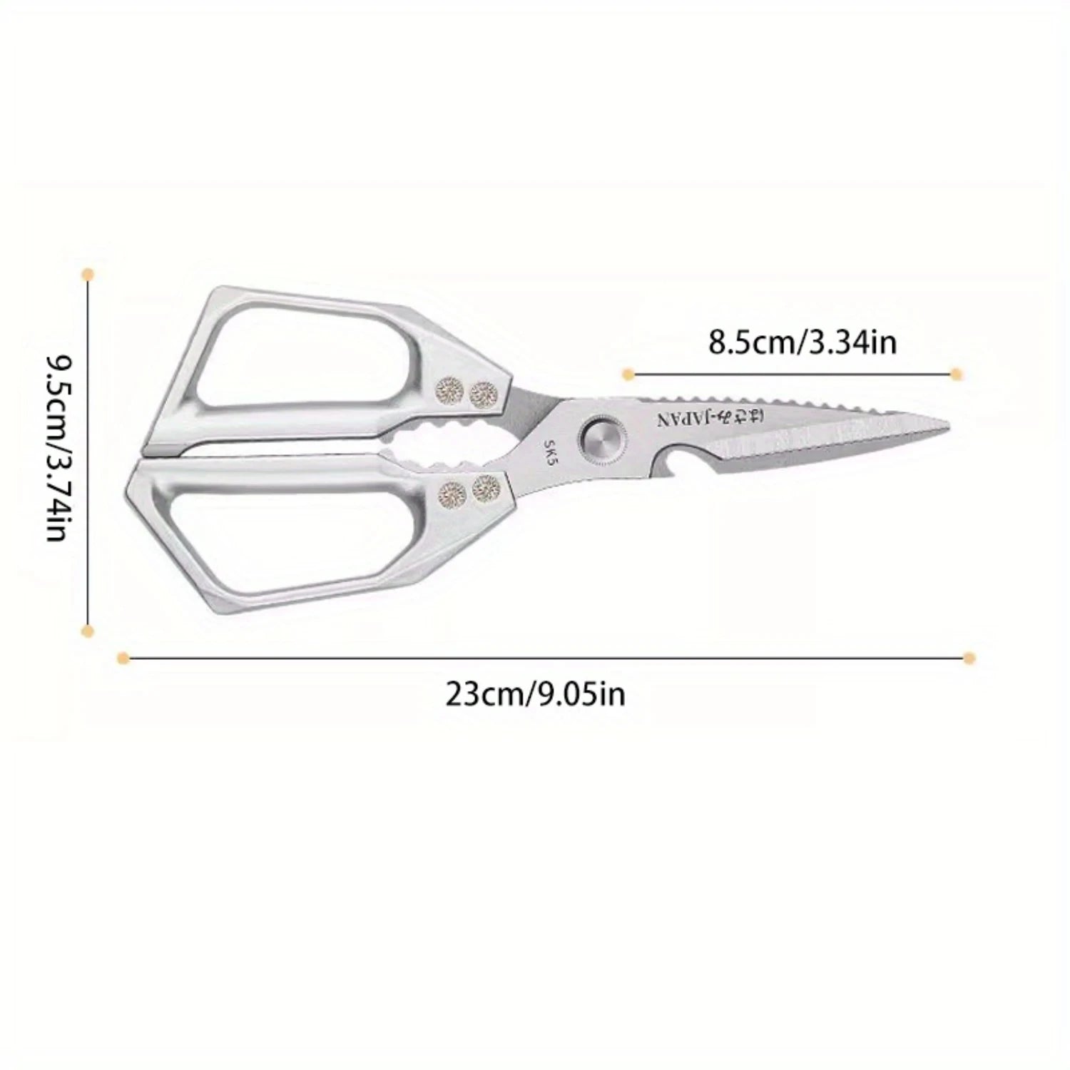 Ultra-Sharp Stainless Steel Kitchen Scissors - Poultry Shears & Fish Bone Remover - Multifunctional Meat & Food Cutter - Essenti