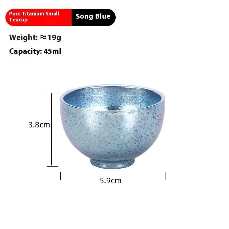 Pure Titanium Small Tea Cup Coffee For Outdoor Portable Camping Coffee And Tea Tableware Brewing Hiking Tea Cup Teapot