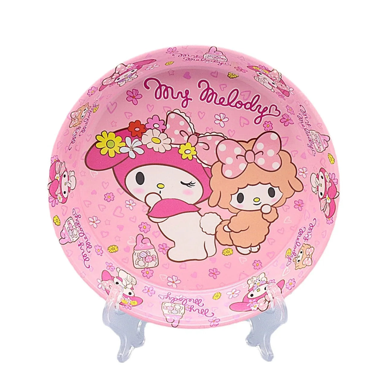 Sanrio Kuromi Tableware Cartoon Anime Bowl Round Fruit Plate Cinnamoroll Children Cute Party Tableware Kitchen Utensil Gifts