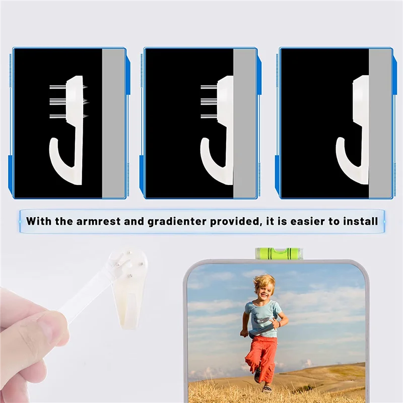 40 Picture Hangers, Concrete/Plaster/Hard Wall Hooks, for Hanging Pictures, Tapestries, Clocks and Heavier Weights HOT