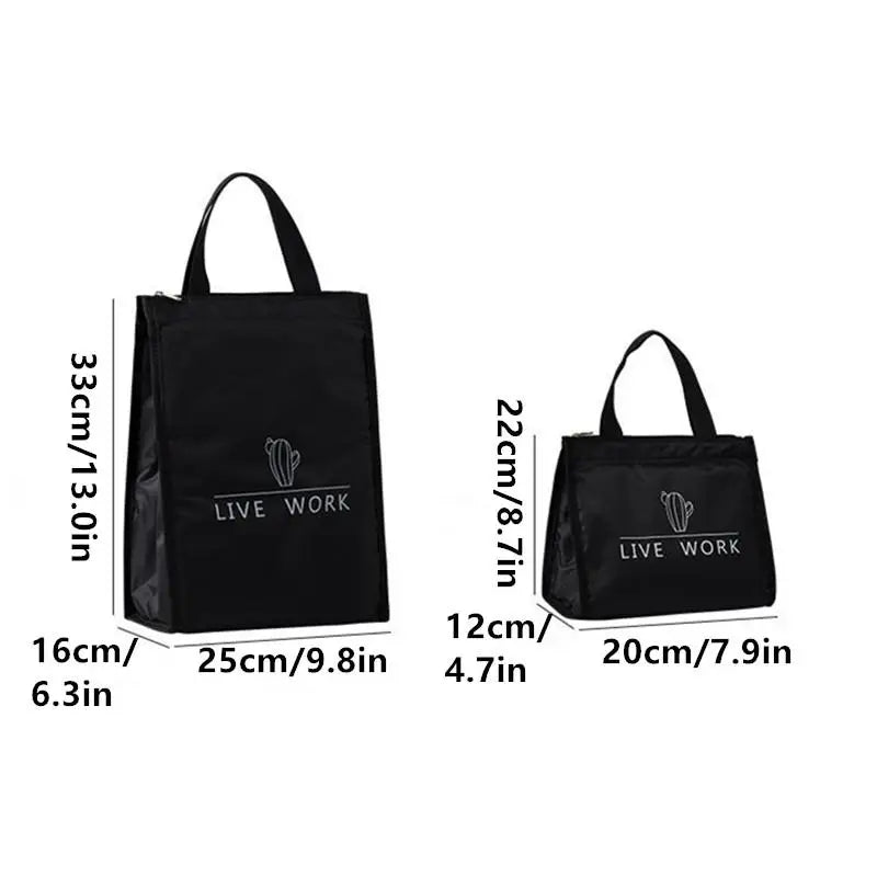 Simple Style Heart Pattern Insulated Lunch Bag Durable Bento Pouch Thermal Lunch Box Tote Cooler Bag Lunch Container