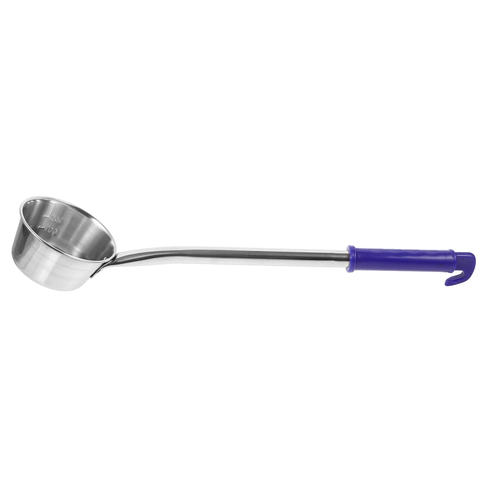 Extended Water Spoon Stainless Steel Ladle Deep Long Handle Soup Ladle With Hook Hanging Design Wear Resistant Metal Water