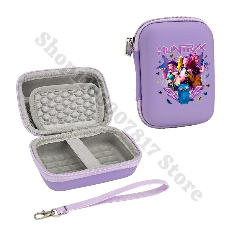 KPop Demon Hunters Fashion Camera Portable Protective Case Divider Compartment Storage Bag for Digital Device Organize Container