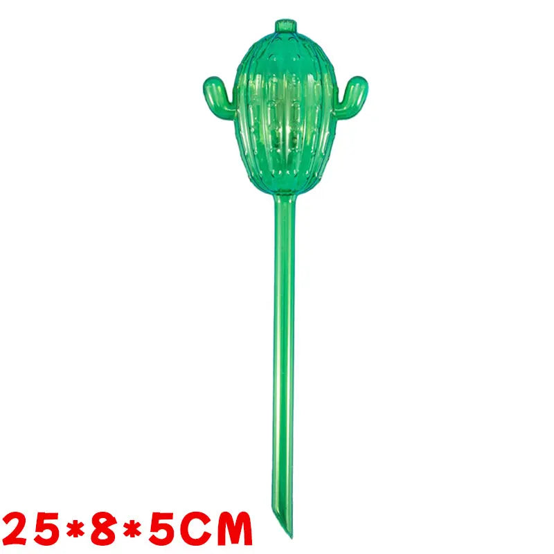 Unique Clear Plant Watering Can Cactus Shape Auto Irrigation Device Efficient Flows Water Tool Supply Outdoors Garden Equipment