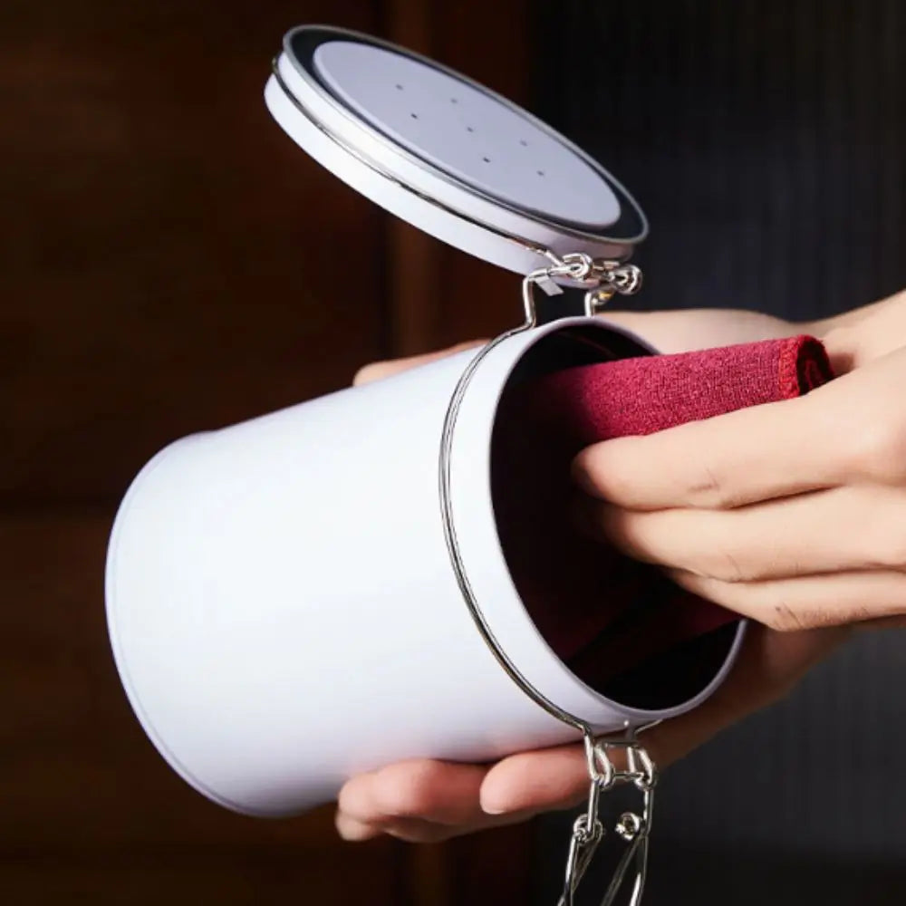 Tinplate Airtight Coffee Canister with Check Valve Large Capacity Beans Storage Container Multifunction Smell Proof