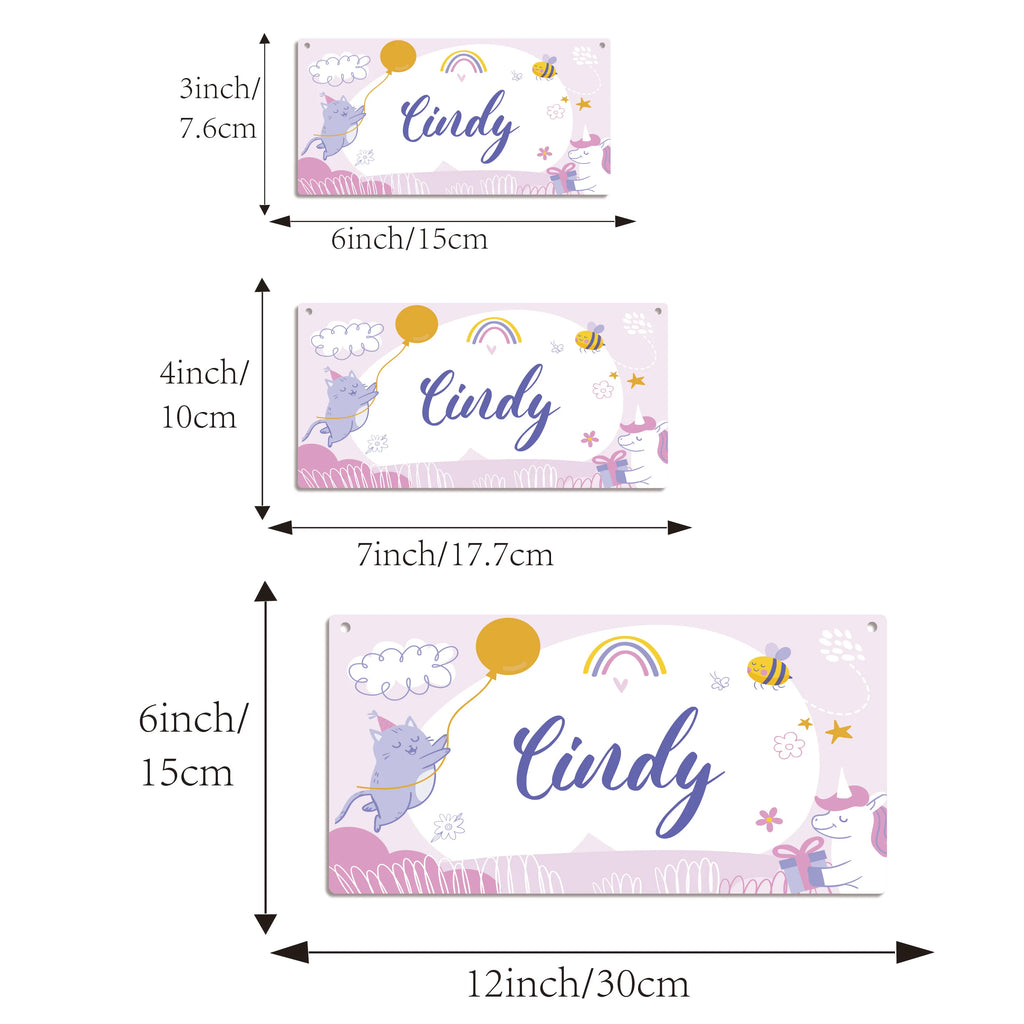 1 pc cute cat Customized Name Hanging Plaque Garden Plaque Wall Art Decor For Bedroom Decor