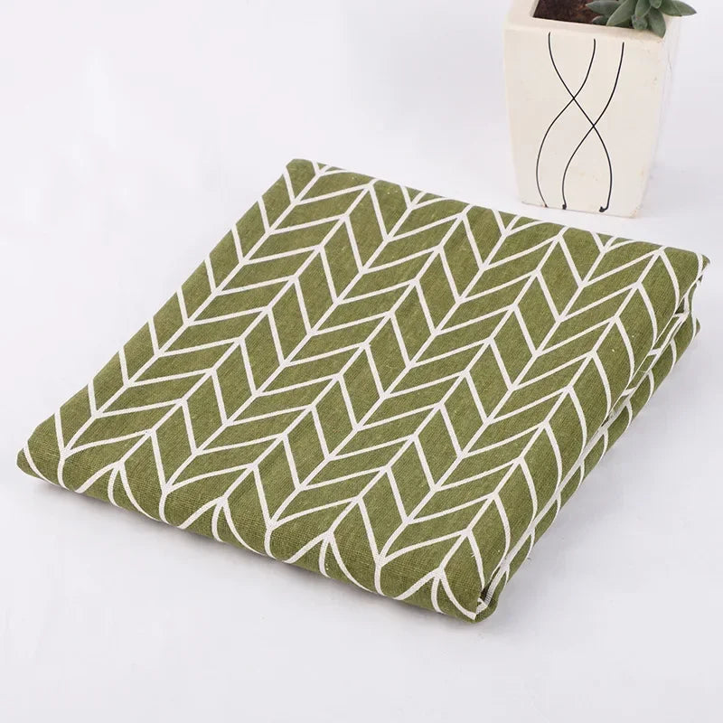 Printed Linen Cotton Fabric Cloth For Curtain Christmas Home Tablecloth Table Runner Pillow Cushion Handwork Sewing Placemat Bag