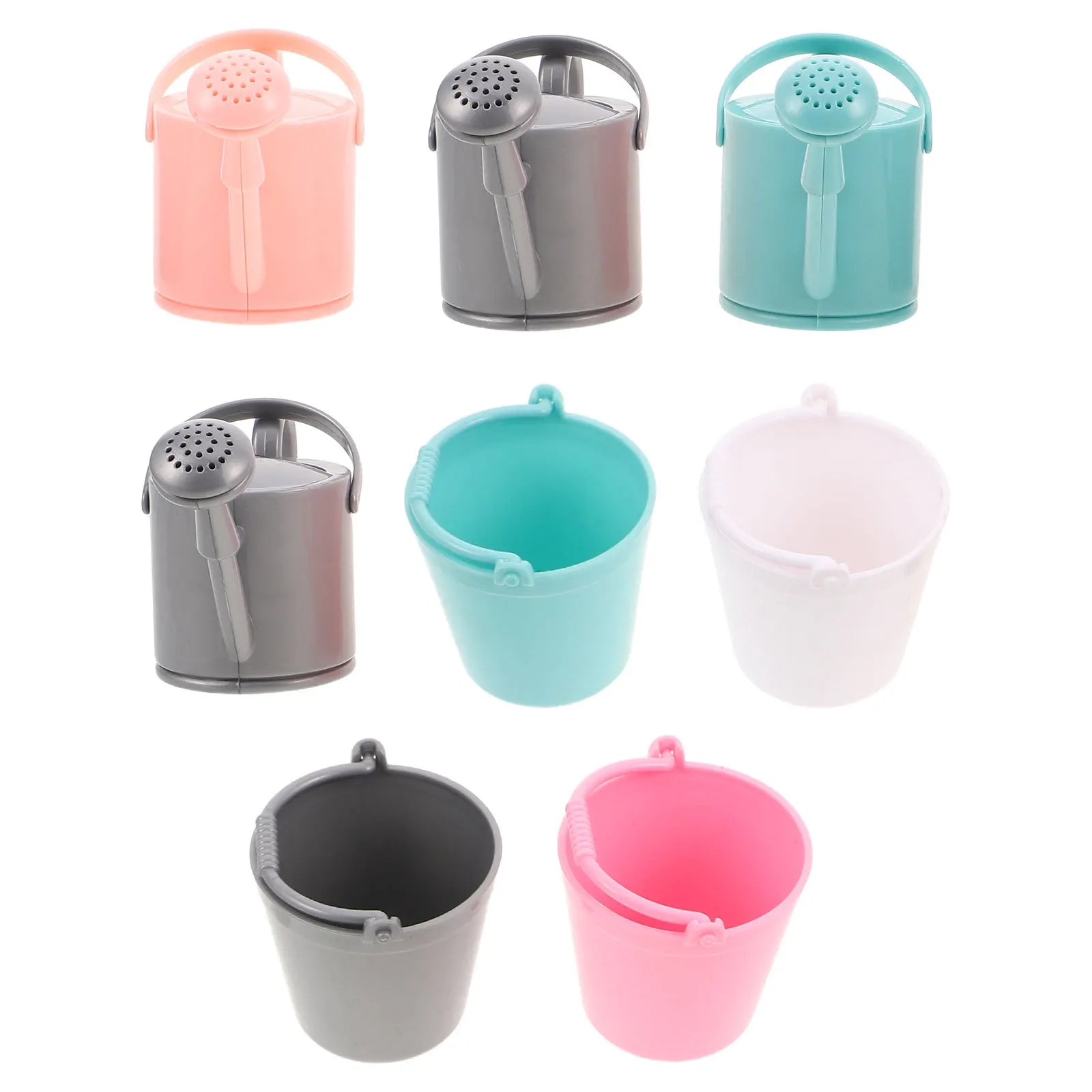 1 set Mini Can For Lightweight Small Garden Bucket Vibrant Colors Watering Can Flower Watering Tool Miniature Gardening Set