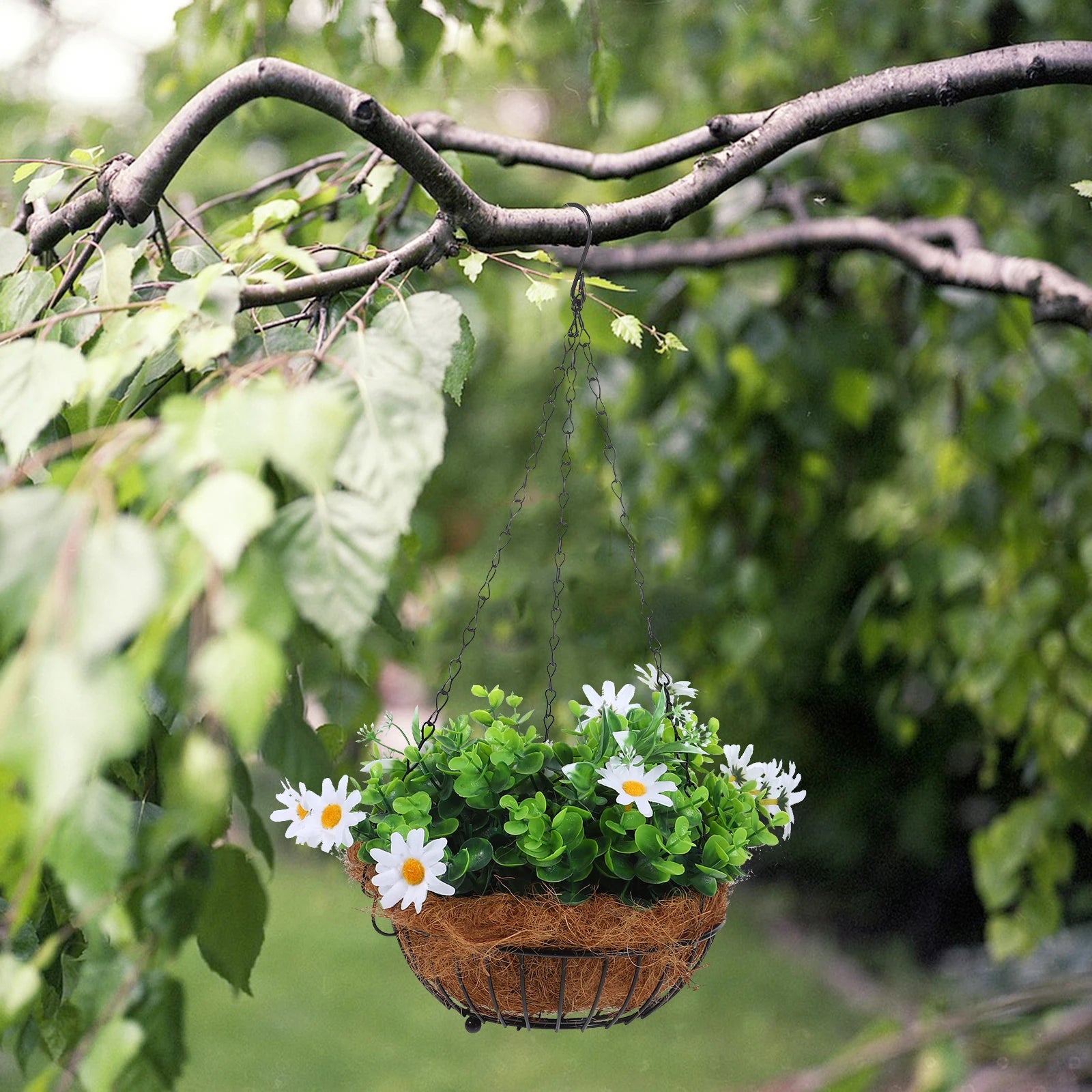 1pcs Hanging Basket Chain Heavy Duty Iron Flower Pot Hanger For Garden Planters Bird Feeders Lanterns Outdoor Decor Hardware