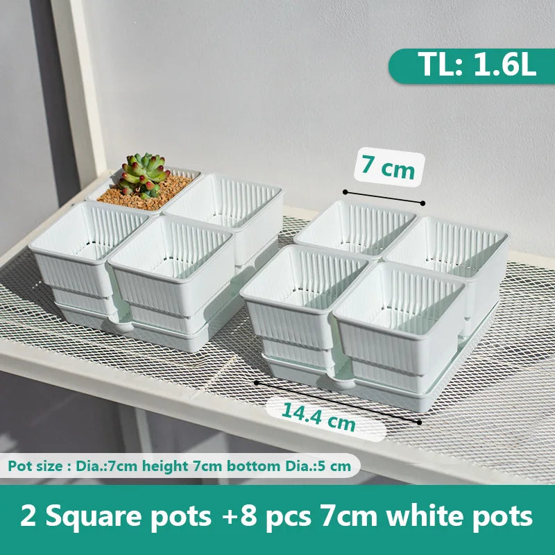 Meshpot 6cm/7cm Succulents Pot Plastic Flower Pot Cactus Planter Root Controlling Good Air System Garden Supplies Home Dec