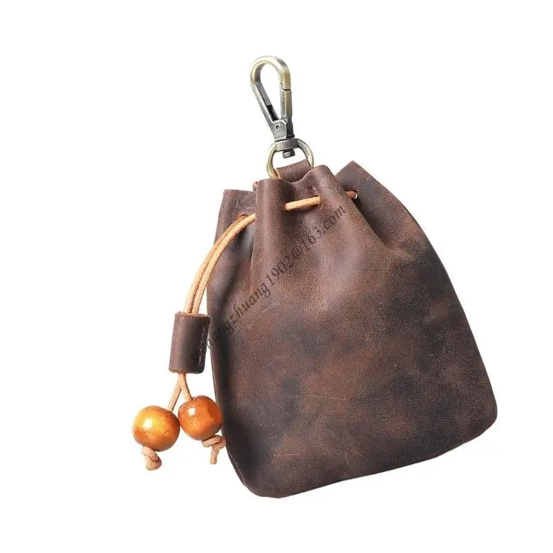 Q6RB Leather Jewelry Display Small Hanging Solution Storage Bag Perfect for Earrings Bracelets Closet Bathroom Storage