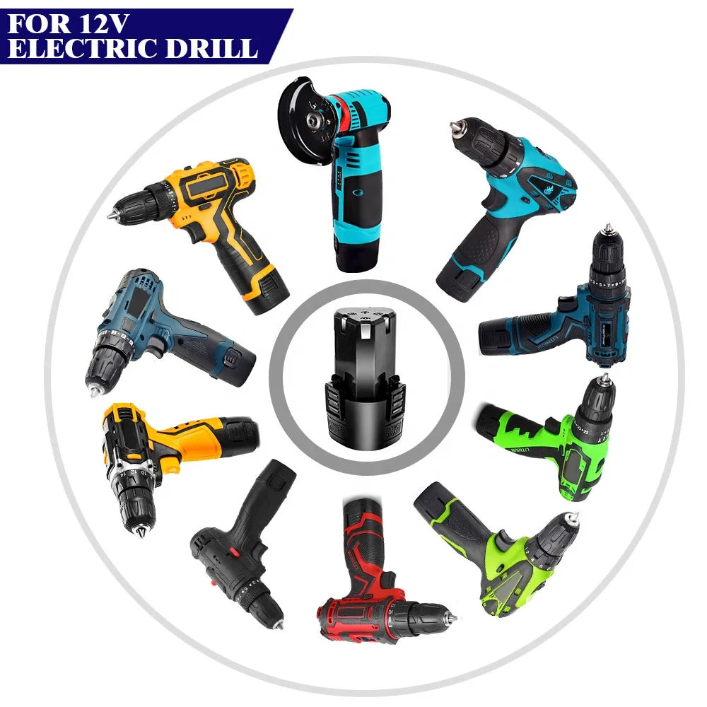 Lithium Battery 12V 1500mAh Rechargeable Battery For Angle Grinder Electric Screwdriver Drill Spare Battery EU US AU UK