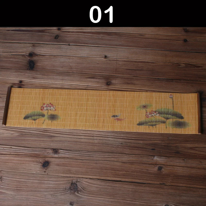 Tea Cup Mat Bamboo Weaving Heat Resistent Bamboo Table Placemat Tableware Zen Table Runner Coasters Tea Ceremony Accessories