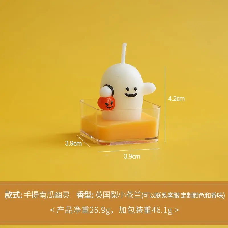 Halloween Aromatherapy Candles Ghost Scented  New Styling Props Ornament Small Tea Wax Indoor French Holiday Souvenir