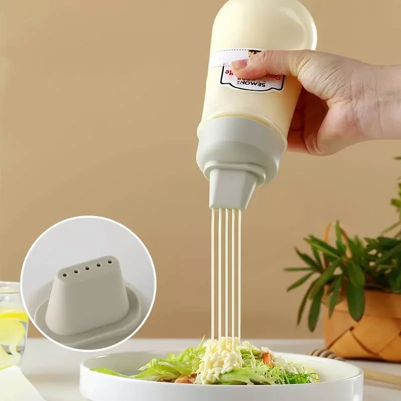 1/2/3pcs Squeeze Sauce Bottle Leak Proof Refillable Condiment Container For Salad Ketchup Honey Jam Squeeze Sauce Bottle Kitchen