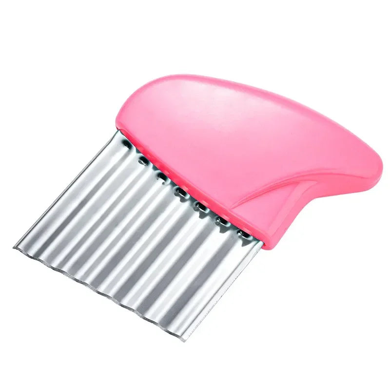 Potato Chip Slicer, Vegetable Fruit Cutter, Dough Chopper, French Fry Maker, Crinkle Wavy Kitchen Knife Tools Gadget