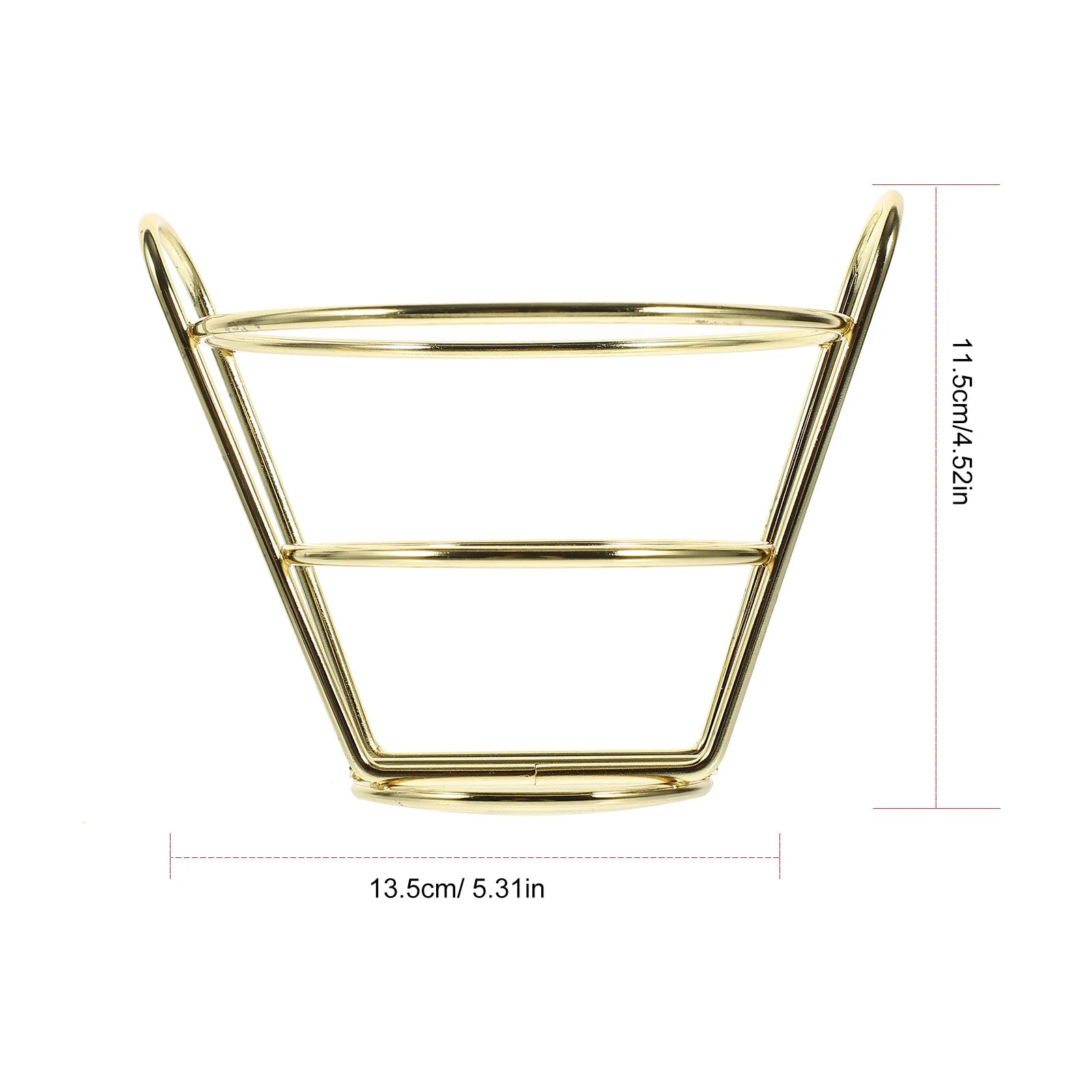 Fried Chicken Basket Metal Cone Snack Holder Hollow Wire Fry Basket Iron Food Serving Container Kitchen Bar Utensil