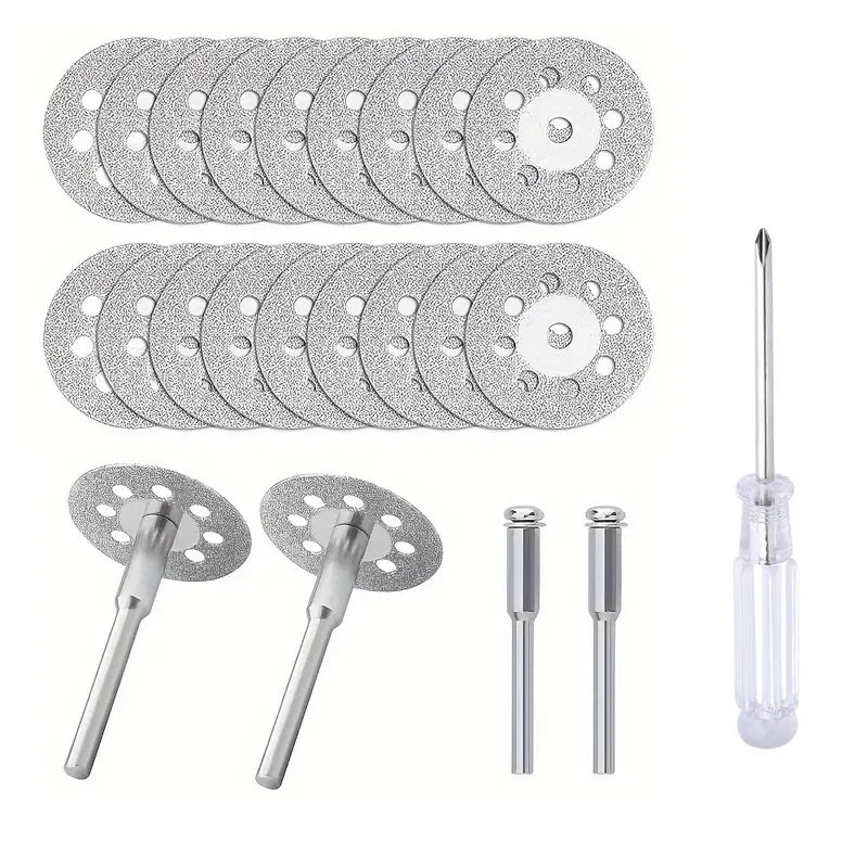 25Pcs diamond saw blade set grinding blade with screwdriver for rotating tools