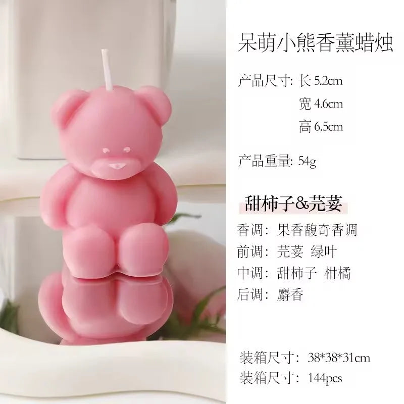 1 PC Mini Bear Creative Scented Candles (Multiple Colors Optional) - Home/Room Decoration, Birthday Gift