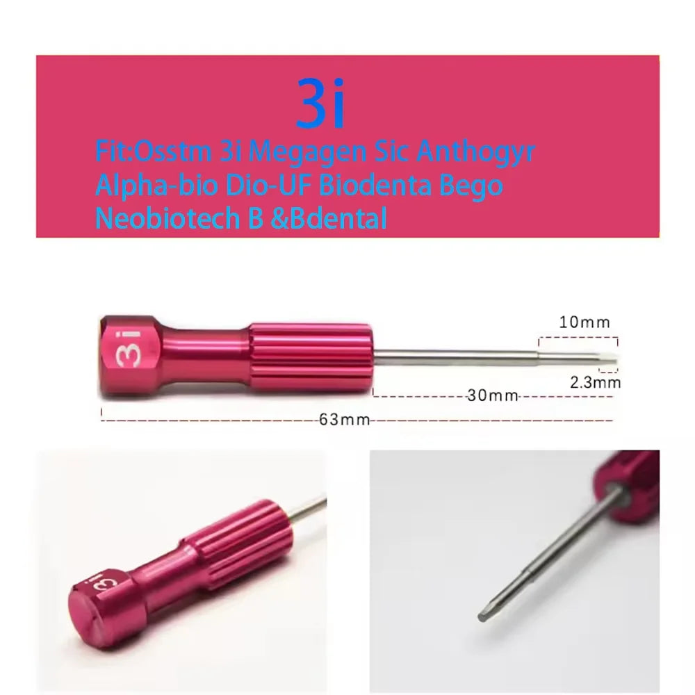 GULPOOE 1Pcs Dental Stainless Steel Implant Screw Driver Dentistry Tool Kit For Implantation High Quality Implants Drilling Tool