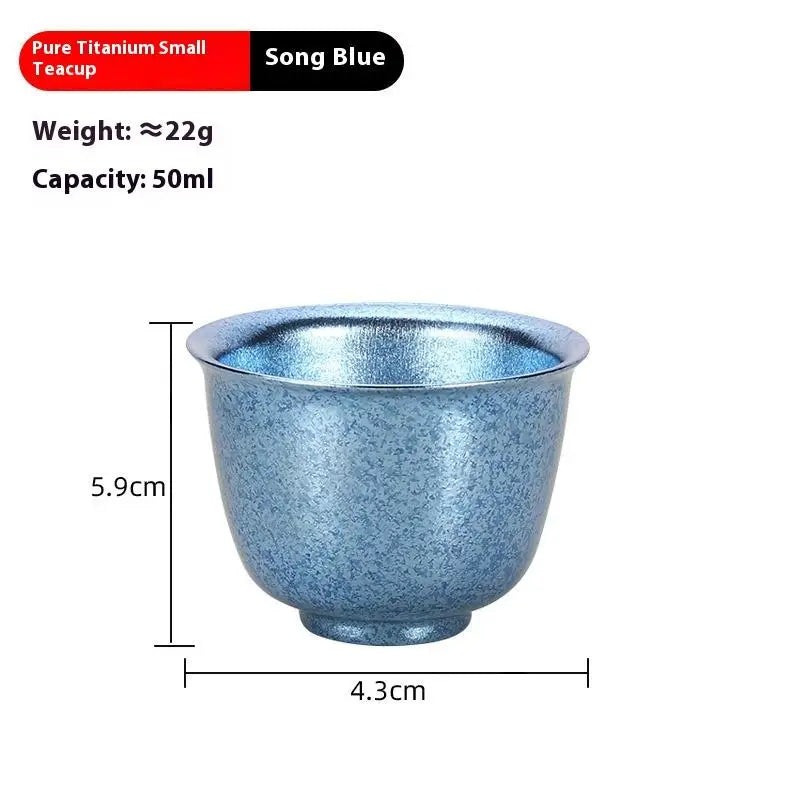 Pure Titanium Small Tea Cup Coffee For Outdoor Portable Camping Coffee And Tea Tableware Brewing Hiking Tea Cup Teapot