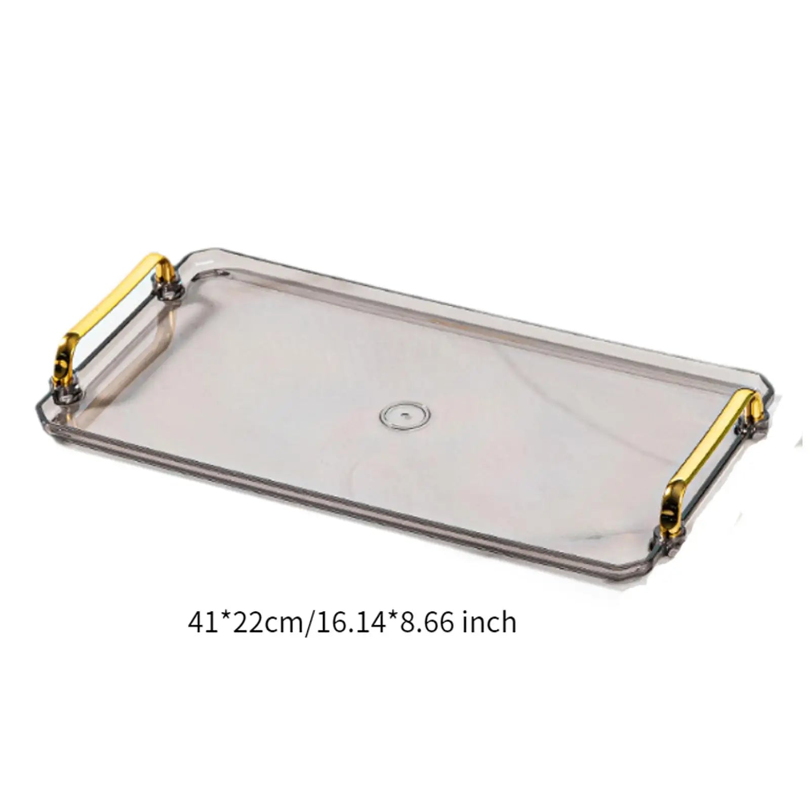 Rectangular Serving Tray with Handle Cosmetic Jewelry Dish Bathroom Decorative Tray Table Storage Organizer for Home Hotel